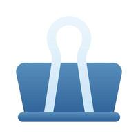 Bulldog clip design, icon of binder in modern style, paper clip vector