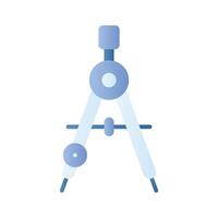 A precise geometric compass icon, perfect for indicating drafting, drawing, and mathematical functions vector