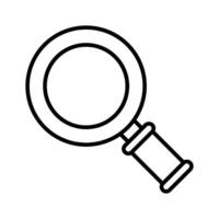 An icon of magnifier that is suitable for search, zoom, and discovery functions in digital interfaces vector