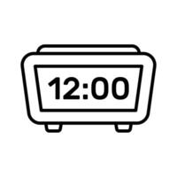 A stylish table clock icon, ideal for indicating timekeeping and scheduling functions vector