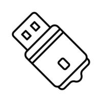A unique USB icon, symbolizing data transfer, connectivity, and technology in digital interfaces vector