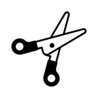Visually appealing scissors icon, perfect for indicating cutting or editing functions vector