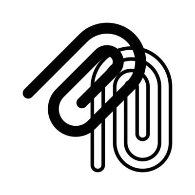 A carefully crafted paper clip icon, perfect for documents attachment or organization