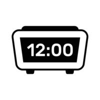 A stylish table clock icon, ideal for indicating timekeeping and scheduling functions vector