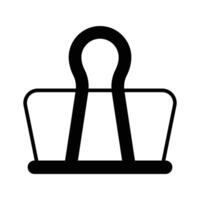Bulldog clip design, icon of binder in modern style, paper clip vector
