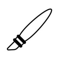 A tool with a sharp blade used for slicing or trimming materials like paper, cardboard, or fabric vector