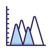 Check this amazing mountain chart design in trendy style, editable icon vector