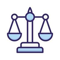 Trendy icon of balance scale in editable style, business law symbol vector