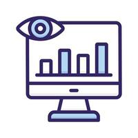 Data monitoring design in modern style isolated on white background vector