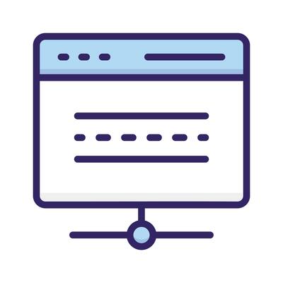 Trendy icon of web hosting in editable design style