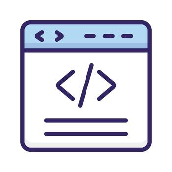 un icono de web codificación en moderno estilo, fácil a utilizar icono vector
