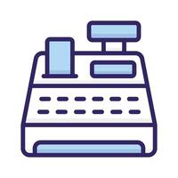 Payment counter machine, cash register icon in modern design style vector