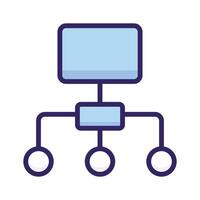 Hierarchy icon design, flowchart , workflow icon vector
