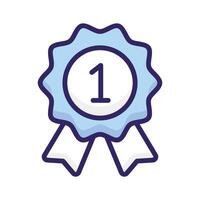 Flat of star badge, modern icon of quality badge in editable style vector