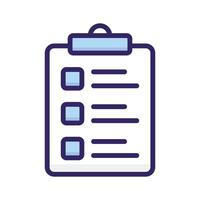 Carefully designed checklist icon represents a list of tasks or items to be completed, often used in productivity and organization apps vector