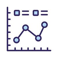 Bar chart representing the analysis and interpretation of financial data, financial data analysis vector
