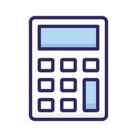 Digital calculator design, mathematical calculation equipment in modern style vector