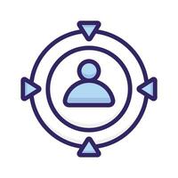 A well designed icon of target audience in modern style, ready for premium use vector
