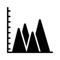 Check this amazing mountain chart design in trendy style, editable icon vector