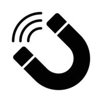Physics magnet icon in style, scalable of attraction vector