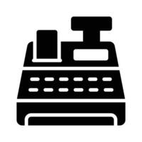 Payment counter machine, cash register icon in modern design style vector