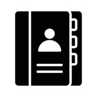 Phone book, contact book icon in trendy style, address book vector