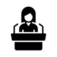 An amazing icon of orator in trendy design style vector