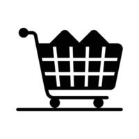 ell designed icon of a shopping cart, commonly used for online stores vector