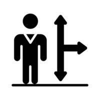 A visual representation of a person making choices among multiple options vector