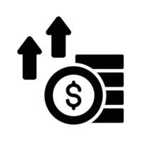 Creatively designed icon of money growth, trendy icon of business growth vector
