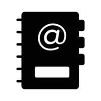 Phone book, contact book icon in trendy style, address book vector