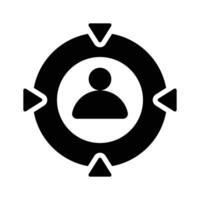A well designed icon of target audience in modern style, ready for premium use vector