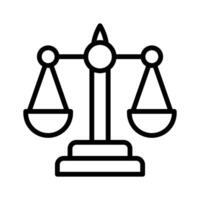 Trendy icon of balance scale in editable style, business law symbol vector