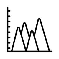 Check this amazing mountain chart design in trendy style, editable icon vector