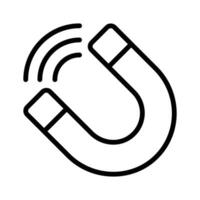 Physics magnet icon in style, scalable of attraction vector
