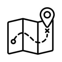 Eye catching of map location, trendy icon of map navigation vector
