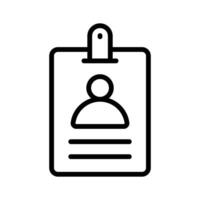 Employee id card design, entry pass icon in modern style vector