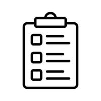 Carefully designed checklist icon represents a list of tasks or items to be completed, often used in productivity and organization apps vector