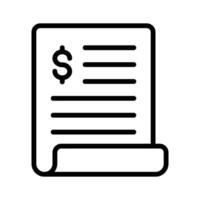 Dollar on page depicting concept of financial document, ready to use icon vector