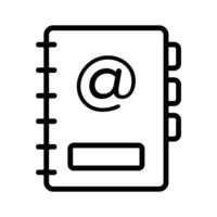 Phone book, contact book icon in trendy style, address book vector