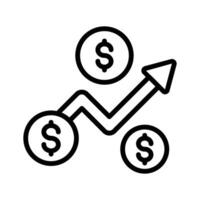 Creatively designed icon of money growth, trendy icon of business growth vector