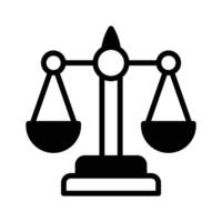Trendy icon of balance scale in editable style, business law symbol vector