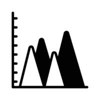 Check this amazing mountain chart design in trendy style, editable icon vector