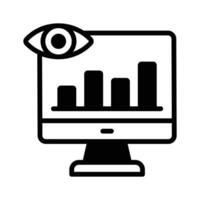 Data monitoring design in modern style isolated on white background vector