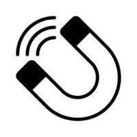 Physics magnet icon in style, scalable of attraction vector