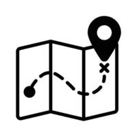 Eye catching of map location, trendy icon of map navigation vector