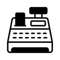 Payment counter machine, cash register icon in modern design style vector