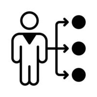 A visual representation of a person making choices among multiple options vector