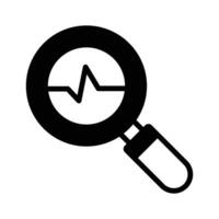 Growth chart under magnifier depicting design of business analysis vector