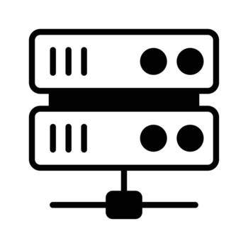 cheque esta hermosamente diseñado icono de datos servidor en moderno estilo vector